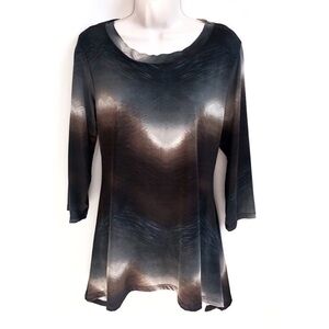 Allie & Rob tie dye shark bite hem 3/4 sle…